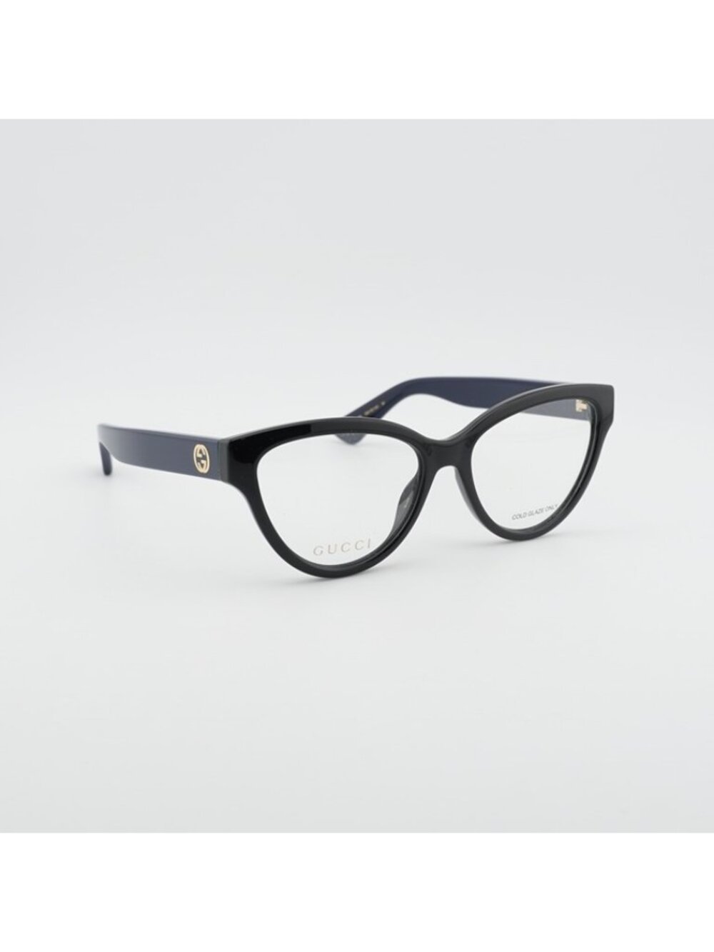 Gucci GG1581O 006 Eyeglasses Black/Blue 55mm Cat Eye Frame - Picture 5 of 12
